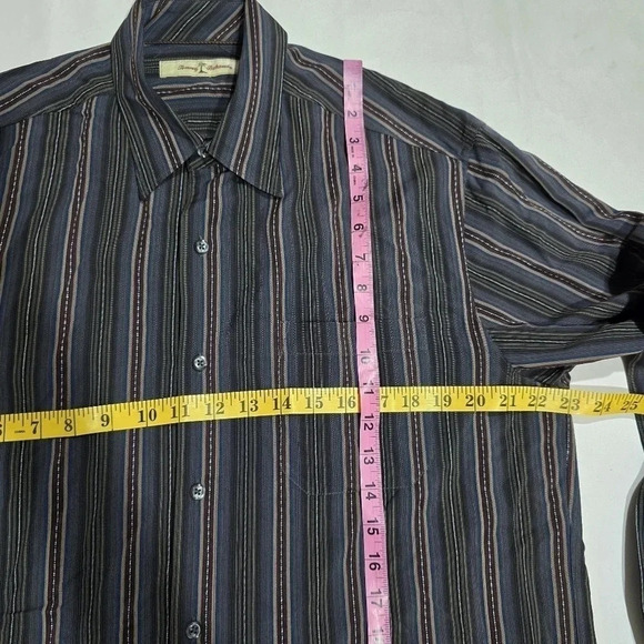Tommy Bahama Shirt Mens Large Button Down Striped Multicolor - Picture 4 of 8
